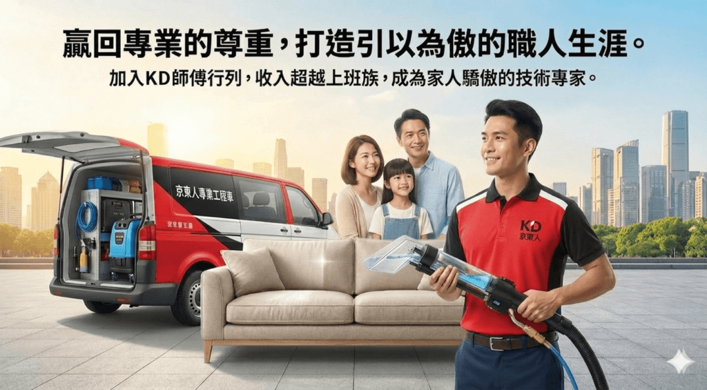 關於京東人清潔五步驟,4大項,吸塵,預噴,中和,主洗,中和,乾燥技術